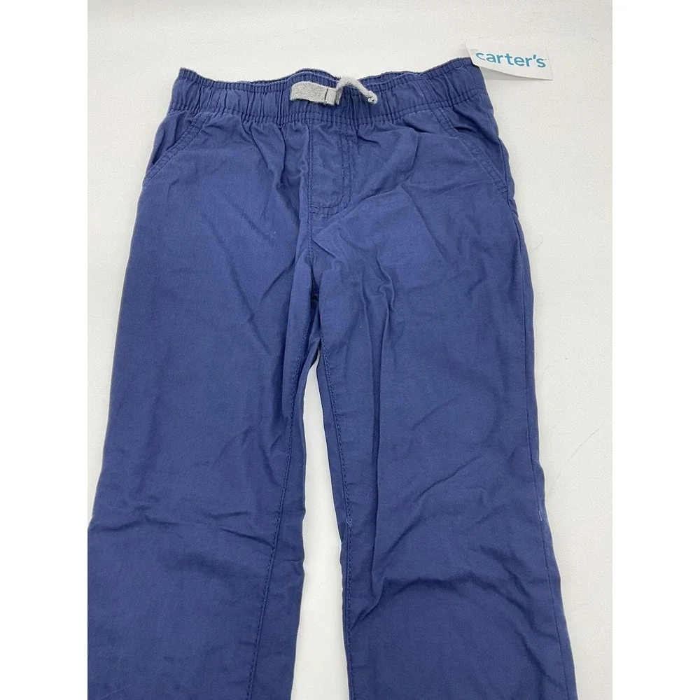 Carter's Pants Boys 5 Blue Elastic Waist Drawstring Lightweight Jogger‎ Casual